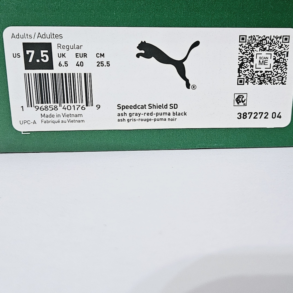 Puma Speedcat Shield SD Ash Grey Red Black - Picture 12 of 12
